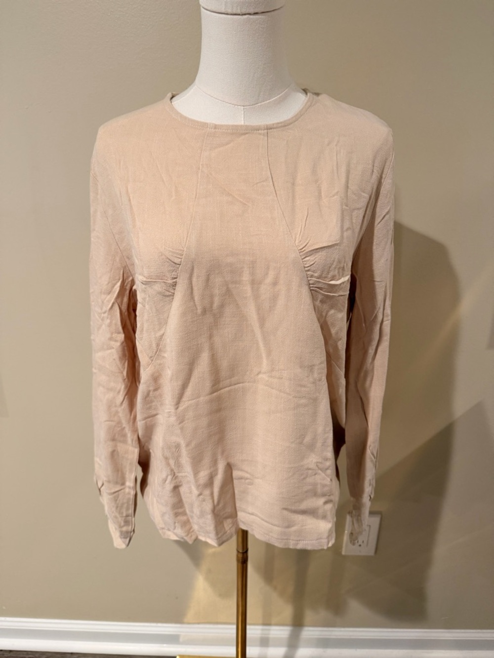 Light Blush(beige) Long-Sleeve Women's Top